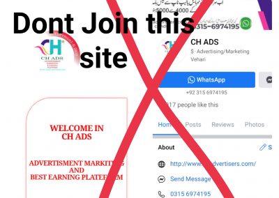 CH ADS Fake website